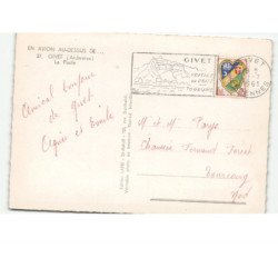 GIVET: la poste vue aérienne 10x15 - très bon état