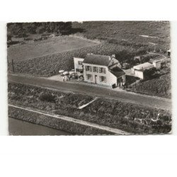 GIVET: café chez marc route de dinant frontière belge vue aérienne 10x15 - très bon état