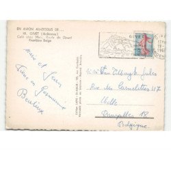 GIVET: café chez marc route de dinant frontière belge vue aérienne 10x15 - très bon état