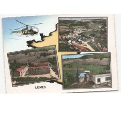 LUMES: 3 vues vue aérienne 10x15 - très bon état