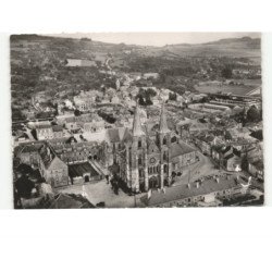 MOUZON: église abbatiale Xe siècle et hospice civil vue aérienne 10x15 - très bon état