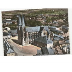MOUZON: église abbatiale Xe siècle vue aérienne 10x15 - très bon état