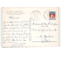 NOHAN-sur-SEMOY: le pont sur la semoy vue aérienne 10x15 - très bon état
