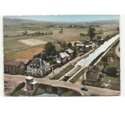 PONT-A-BAR: l'écluse et le café jacob vue aérienne 10x15 - très bon état