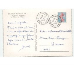 VONCQ: la mairie et l'église: vue aérienne 10x15 - très bon état