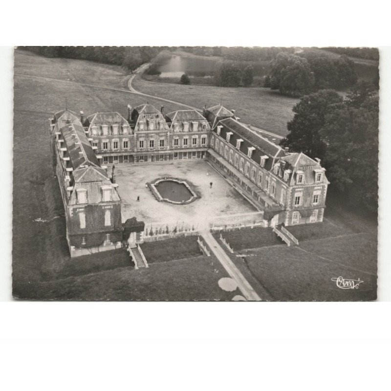 LES ALLEUX: le château de maison rouge vue aérienne 10x15 - très bon état (dos en état)