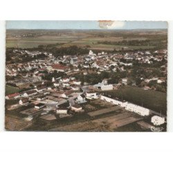 ATTIGNY: place de pau, vue générale vue aérienne 10x15 - très bon état
