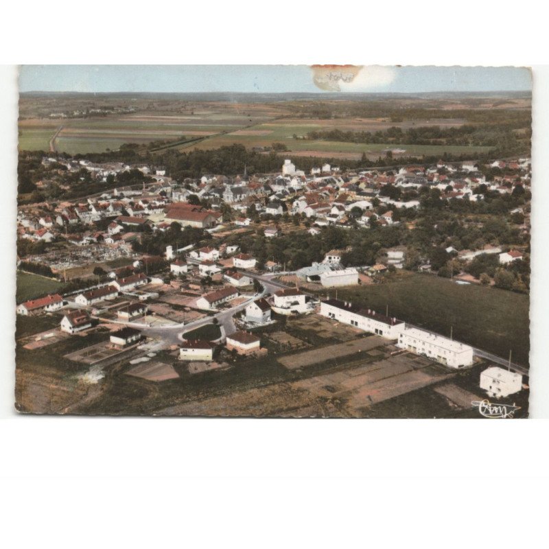ATTIGNY: place de pau, vue générale vue aérienne 10x15 - très bon état