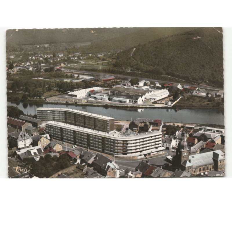 BRAUX: la place et la meuse vue aérienne 10x15 - état