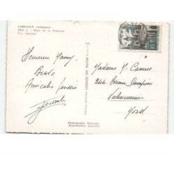 CARIGNAN: place de la fontaine vue aérienne 10x15 - très bon état