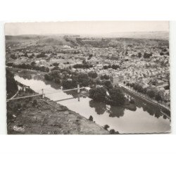 CHARLEVILLE: la meuse et la passerelle vue aérienne 10x15 - très bon état