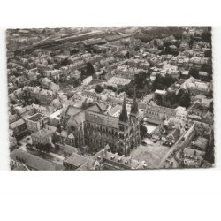 CHARLEVILLE: l'église vue aérienne 10x15 - très bon état (dos en état)
