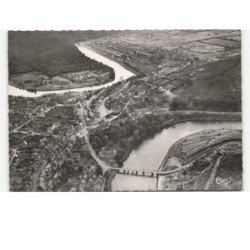 FUMAY: vue générale au second plan, les ardoisières vue aérienne 10x15 - très bon état
