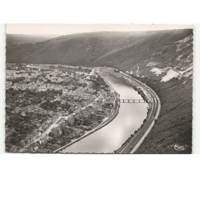 HAYBES-sur-MEUSE: vue générale en direction de fumay vue aérienne 10x15 - très bon état