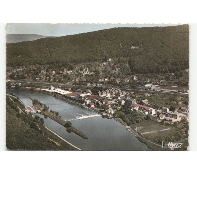 LEVREZY: ecluse et barrage sur la meuse vue aérienne 10x15 - très bon état
