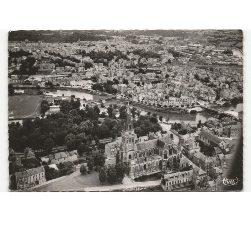 MEZIERES-CHARLEVILLE: vue générale des 2 villes vue aérienne 10x15 - très bon état