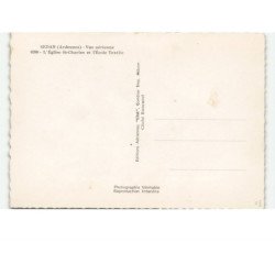 SEDAN: l'église saint-charles et l'école textile vue aérienne 10x15 - très bon état
