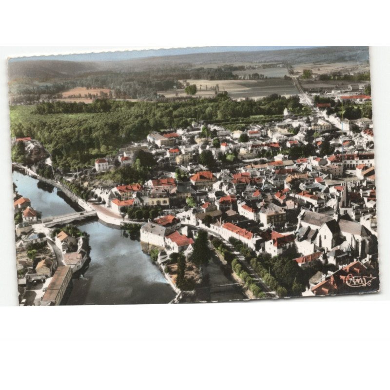 BAR-sur-AUBE: vue générale vue aérienne 10x15 - très bon état