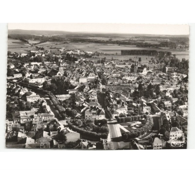 BAR-sur-AUBE: les tanneries et le pont d'aube vue aérienne 10x15 - très bon état