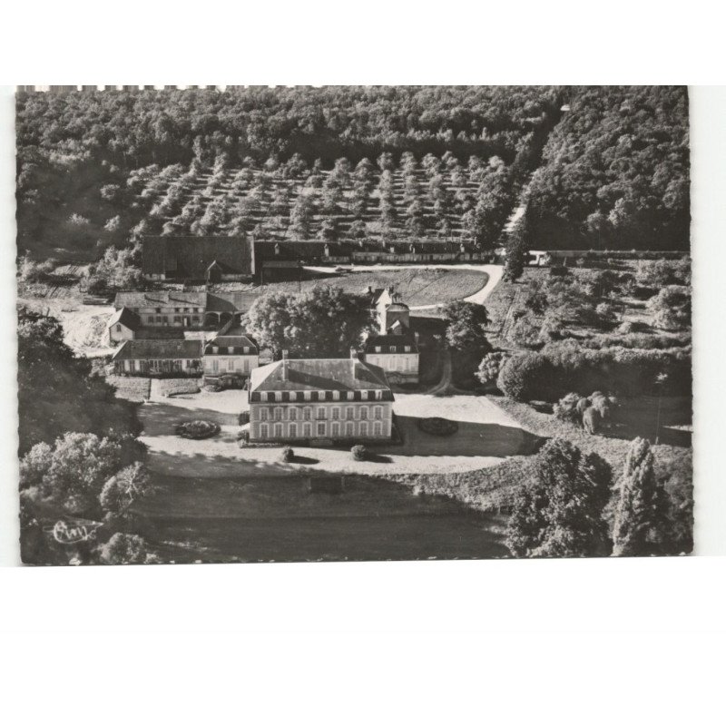 CHAOURCE: château de crogny, dépendances et jardins vue aérienne 10x15 - très bon état