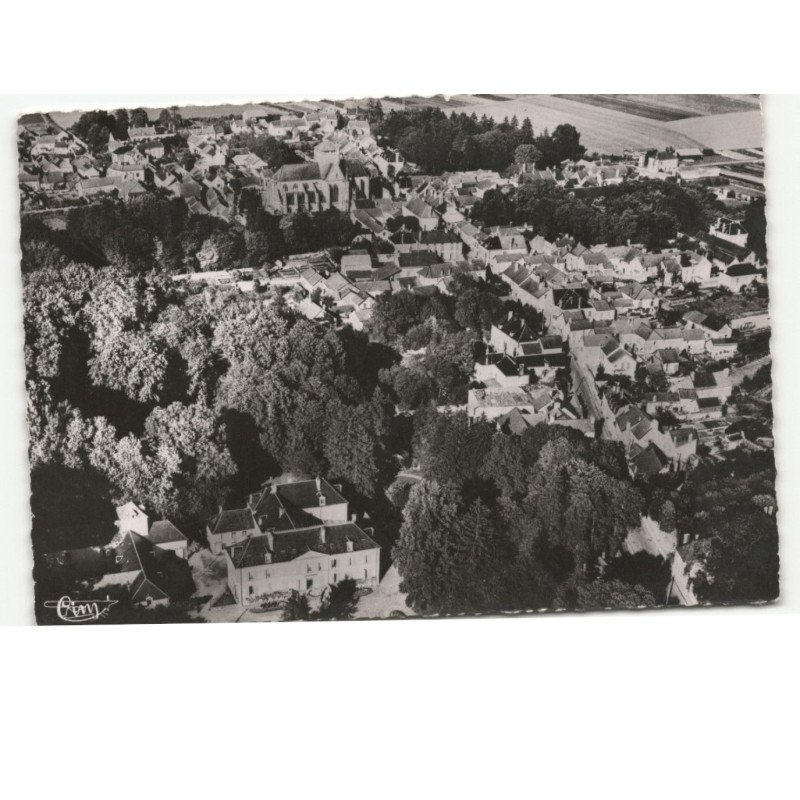 LES RICEYS: vue générale, au 1er plan, le château Saint-Louis vue aérienne 10x15 - très bon état