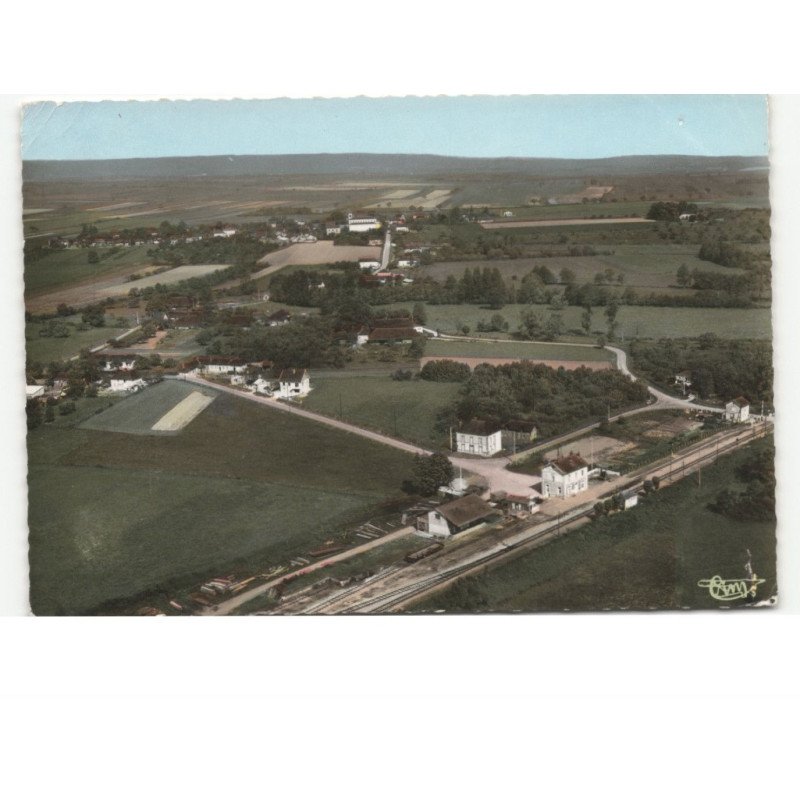 SAINT-JEAN-de-BONNEVAL: vue générale et la gare vue aérienne 10x15 - très bon état