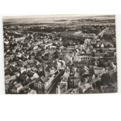 ROMILLY-sur-SEINE: l'hôtel de ville et la rue de la boule d'or vue aérienne 10x15 - très bon état