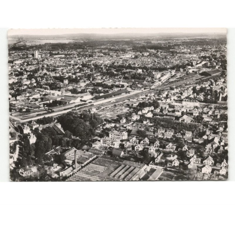 TROYES: vue générale vue aérienne 10x15 - très bon état