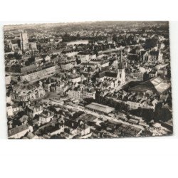 TROYES: cirque et le boulevard gambetta et église saint-rémy vue aérienne 10x15 - très bon état