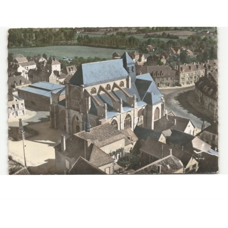 CHAOURCE: de l'église vue aérienne 10x15 - état