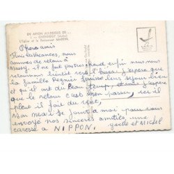 CHENNEGY: l'église et le restaurant martin vue aérienne 10x15 - état