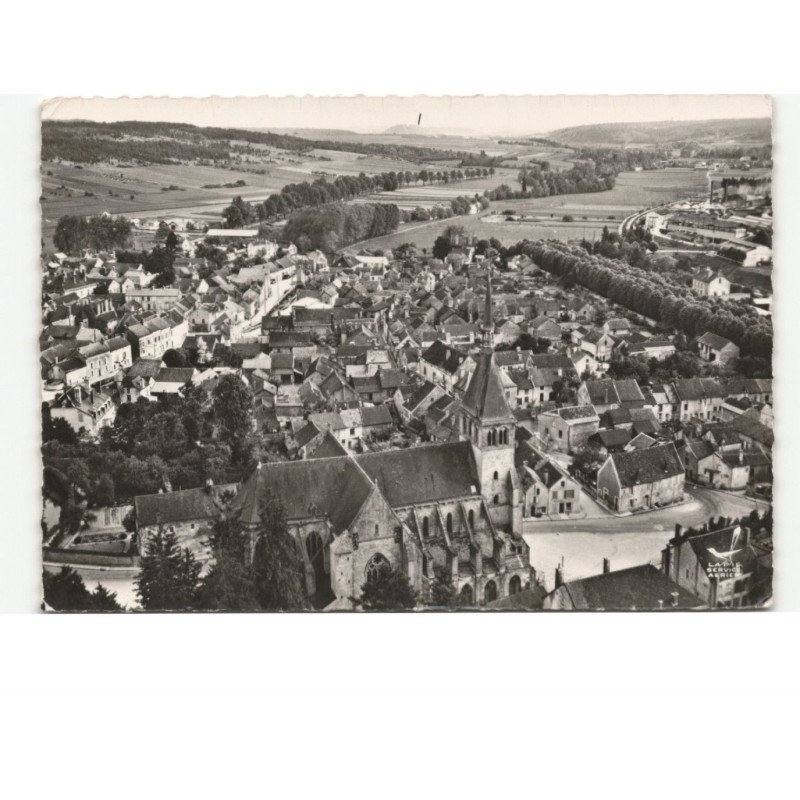 MUSSY-sur-SEINE: centre ville vue aérienne 10x15 - très bon état