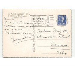 MUSSY-sur-SEINE: centre ville vue aérienne 10x15 - très bon état