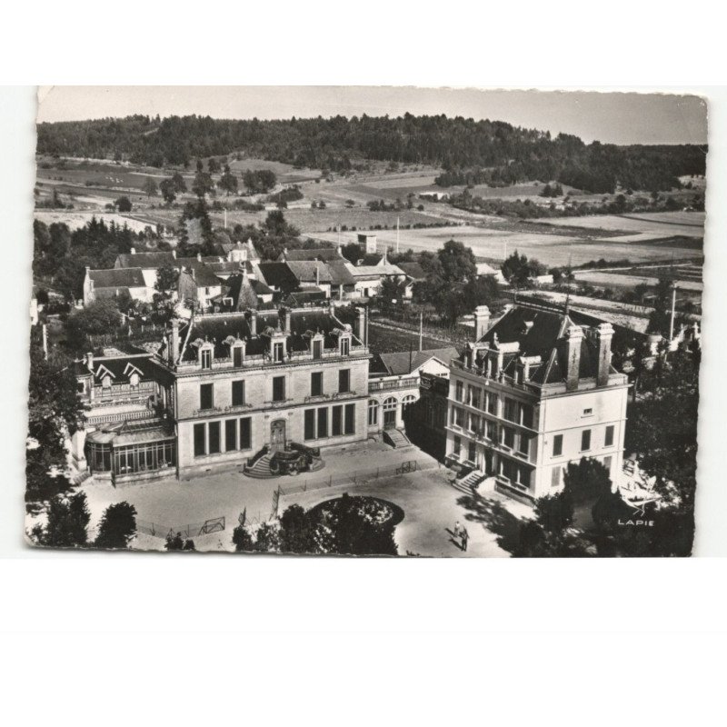 ESSOYES: le château et les écoles vue aérienne 10x15 - état