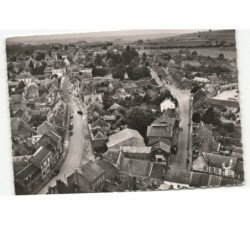 RIBEMONT: vue d'ensemble et centre du bourg vue aérienne 10x15 - très bon état