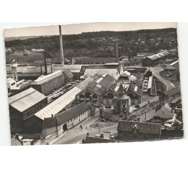 SAINT-GOBAIN: la manufacture des glaces vue aérienne 10x15 - très bon état