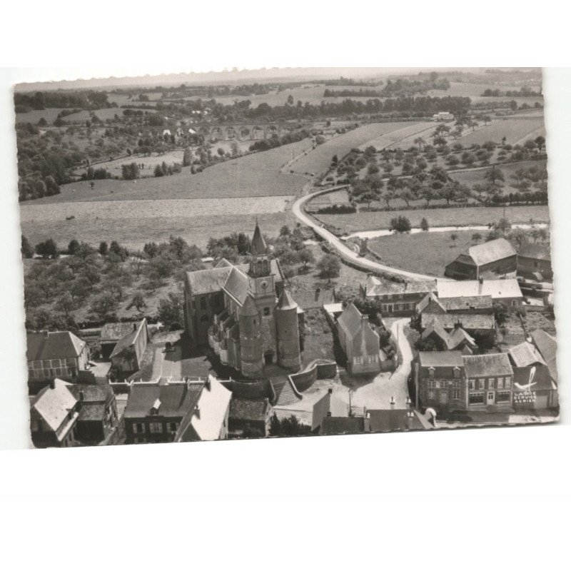 ORIGNY-SAINTE-BENOITE: l'église, le monument vue sur le viaduc vue aérienne 10x15 - très bon état