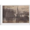 MARNE : carte photo - pont détruit par des allemands (WW1) - tres bon etat