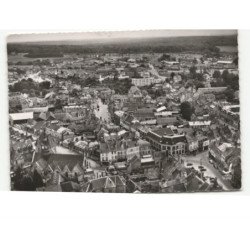 VILLERS-COTTERETS: la poste, rue du général mangin et vue panoramique vers la gare vue aérienne 10x15 - très bon état