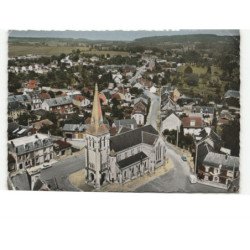 ANIZY-le-CHATEAU: le quartier de l'église vue aérienne 10x15 - très bon état