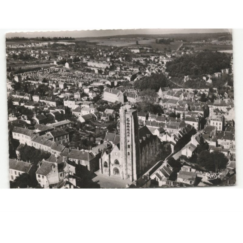 CHATEAU-THIERRY: l'église saint-crépin vue aérienne 10x15 - très bon état