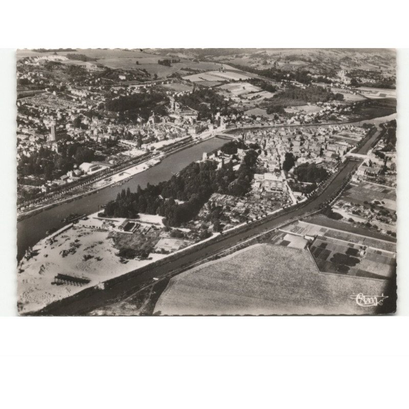 CHATEAU-THIERRY: l'ile de château-thierry vue aérienne 10x15 - très bon état