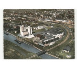 CHAUNY: vue générale vue aérienne 10x15 - très bon état