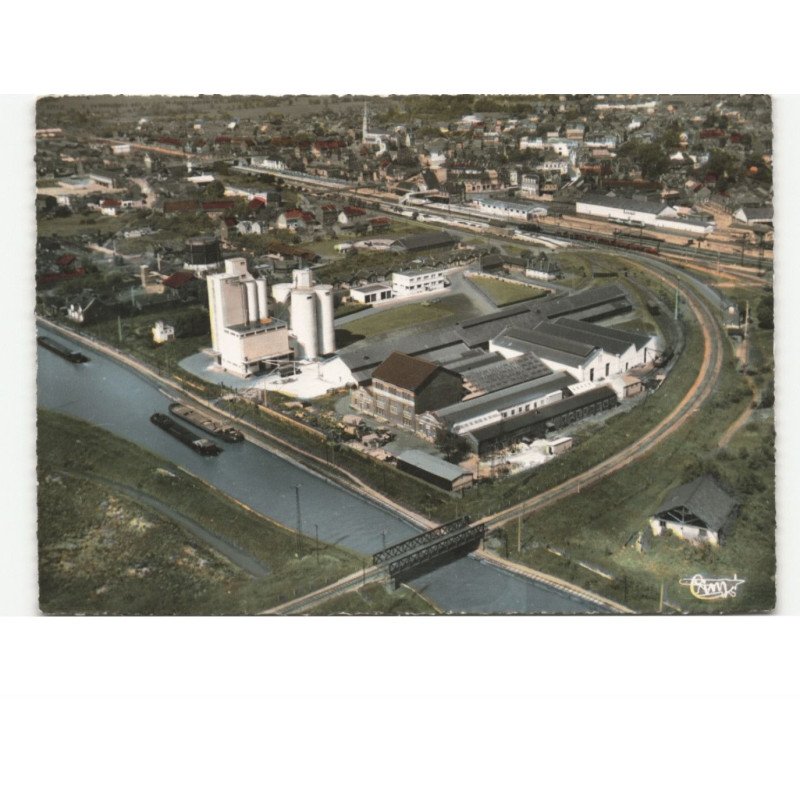 CHAUNY: vue générale vue aérienne 10x15 - très bon état