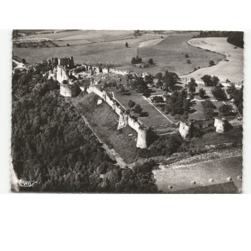 COUCY-le-CHATEAU: remparts ouest vue aérienne 10x15 - très bon état