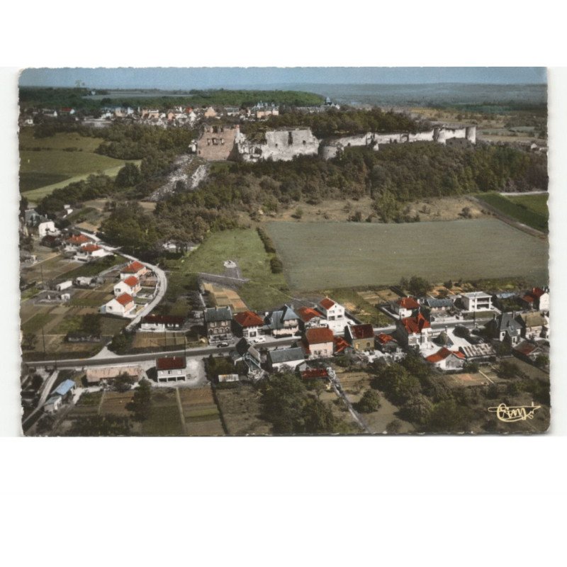 COUCY-le-CHATEAU: le château vue aérienne 10x15 - état