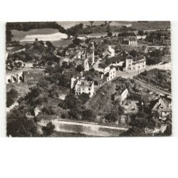 COUCY-le-CHATEAU: porte de laon et hôtel bellevue vue aérienne 10x15 - très bon état