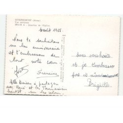 GUIGNICOURT: quartier de l'église vue aérienne 10x15 - très bon état