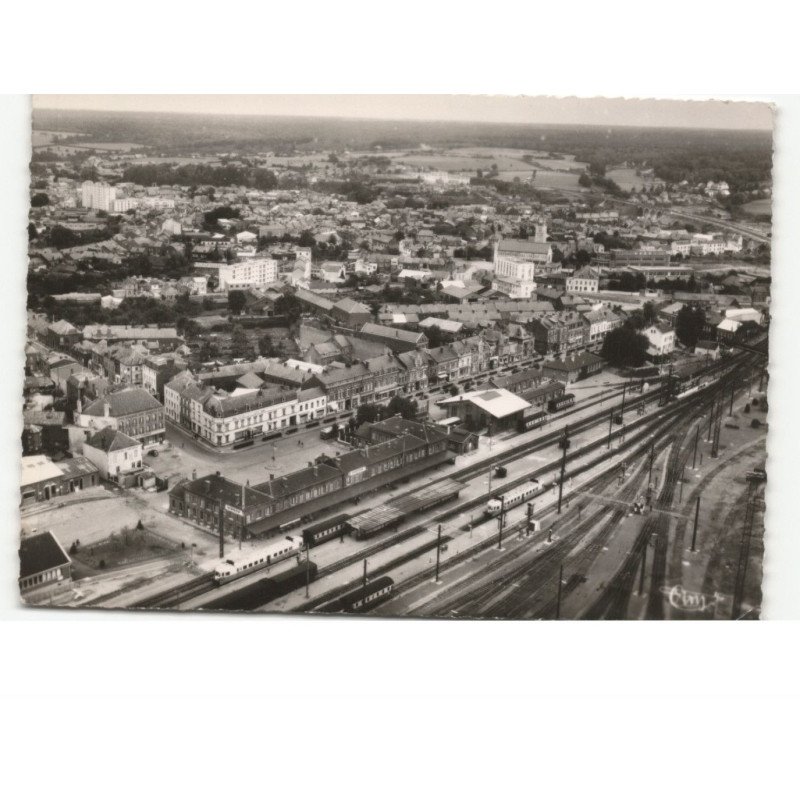 HIRSON: quartier de la gare vue aérienne 10x15 - état