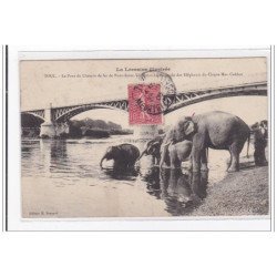 TOUL : le pont du chemin de fer de pont-saint-vincent, la baignade des elephants du cirque mac-caddon - etat
